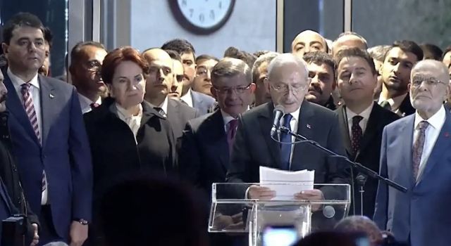 Millet İttifakı'nın Cumhurbaşkanı adayı Kılıçdaroğlu oldu.