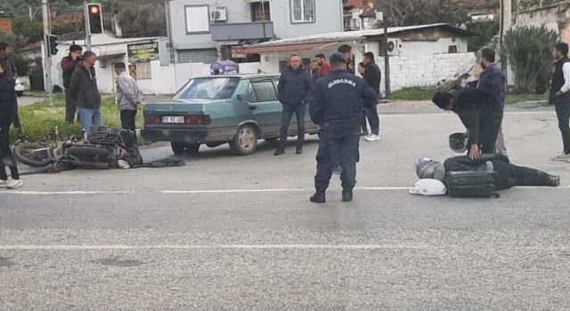 Milas’ta Motosiklet ve Otomobil Çarpıştı: 1 Yaralı
